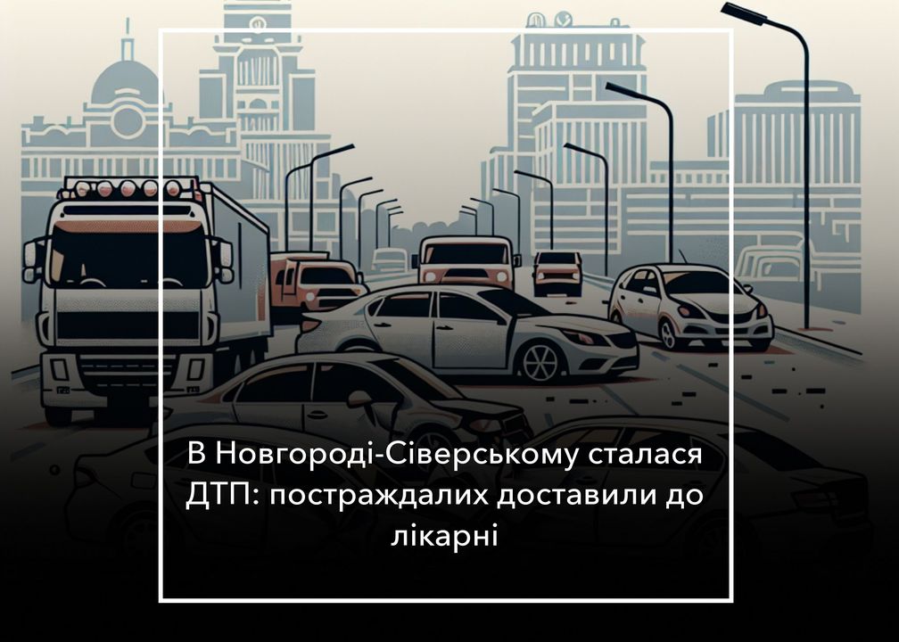 Одна ДТП – п’ять автівок пошкоджено: в Новгороді-Сіверському сталася аварія